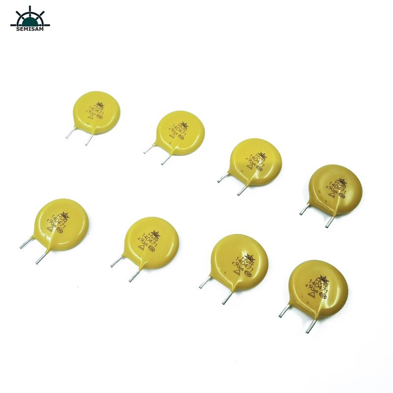 Hersteller China existierte Produkte, gelb geschnittener Kink MOV-Widerstand14mm 14D471 470V Varistor MOV