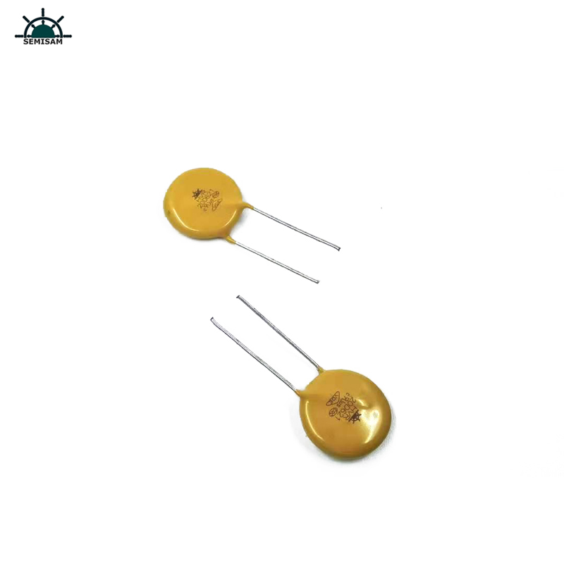 China ODM Electronics-Komponenten, gelber MOV 20mm HVR20D621K-Zinkoxid-Varistor für Stromversorgungsgeräte