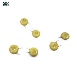 China ODM Electronics-Komponenten, Yellow Mov 10mm 10D561 560V Zinkoxid-Varistor MOV für Haushaltsgerät